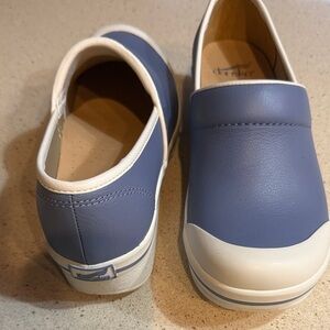 Dansko Blue and White Slip-On Shoes
